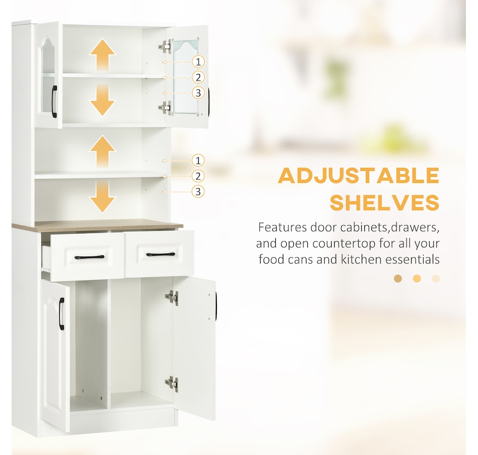 Image 997426_ALTMORE4.jpg, Product 997-426 / Price $244.99, HOMCOM Kitchen Pantry Storage Cabinet Adjustable Shelves, Countertop from HOMCOM on TSC.ca's Home & Garden department