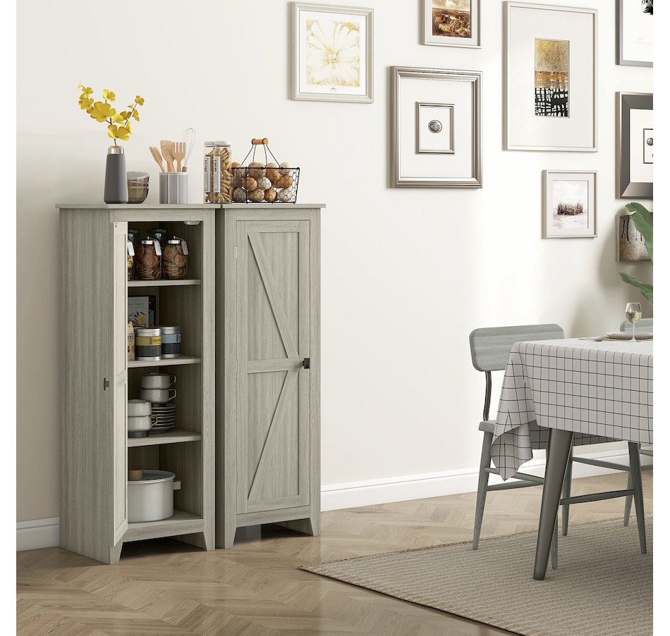 Image 997427_ALTMORE11.jpg, Product 997-427 / Price $129.99 - $149.99, HOMCOM 48" Kitchen Pantry, Storage Cabinet with Barn Door, Brown from HOMCOM on TSC.ca's Home & Garden department