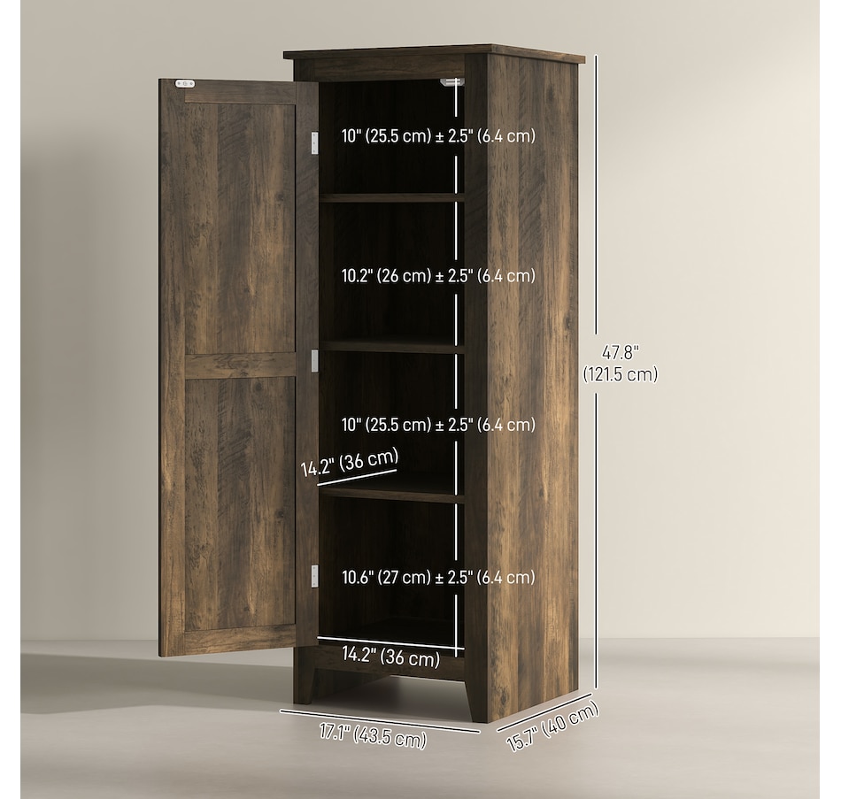 Image 997427_ALTMORE2.jpg, Product 997-427 / Price $129.99 - $149.99, HOMCOM 48" Kitchen Pantry, Storage Cabinet with Barn Door, Brown from HOMCOM on TSC.ca's Home & Garden department