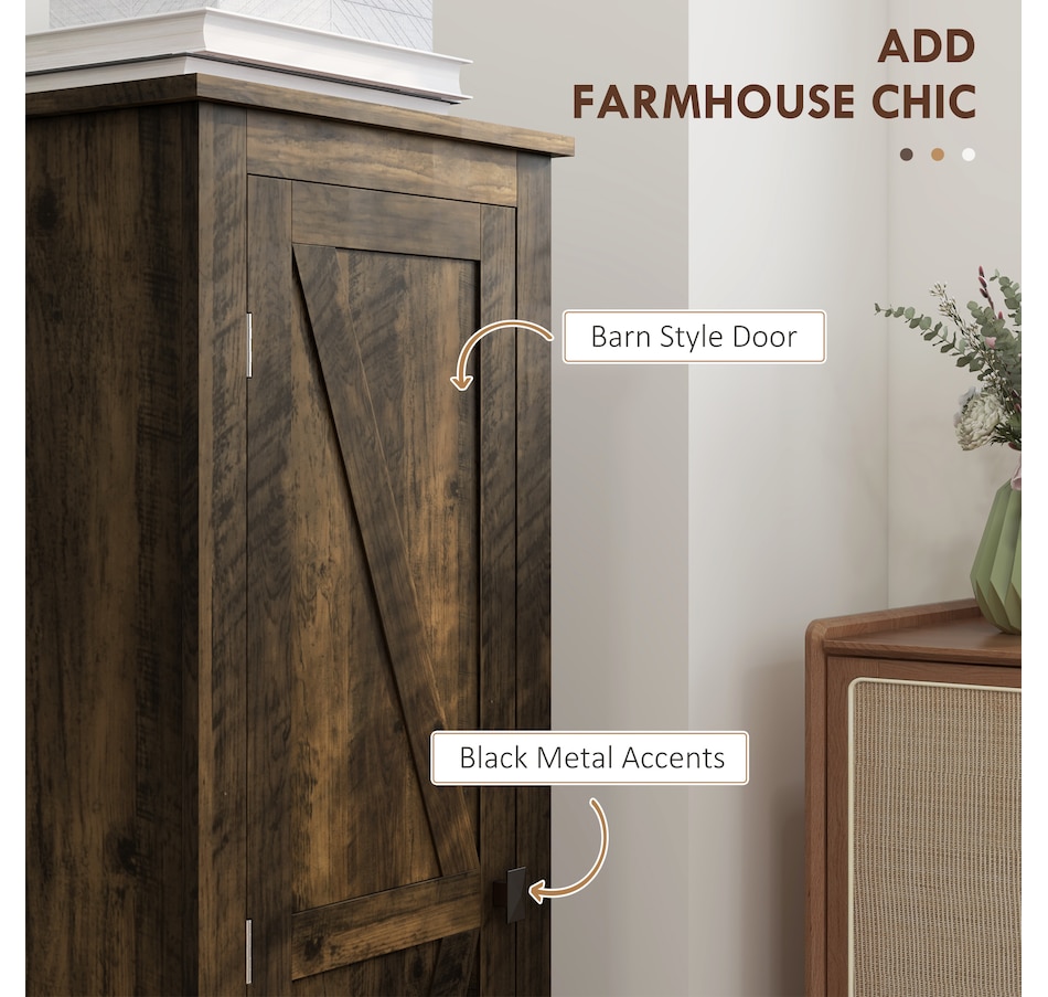 Image 997427_ALTMORE5.jpg, Product 997-427 / Price $129.99 - $149.99, HOMCOM 48" Kitchen Pantry, Storage Cabinet with Barn Door, Brown from HOMCOM on TSC.ca's Home & Garden department