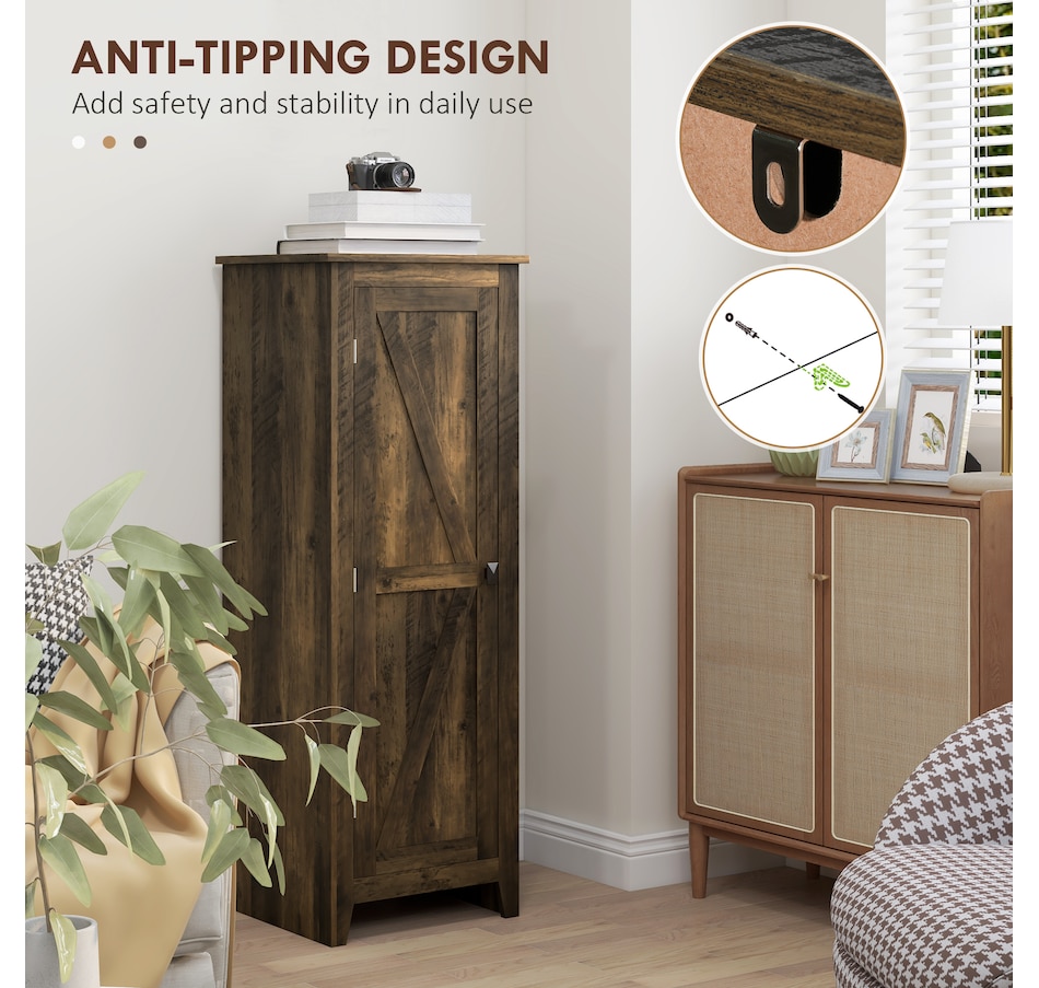 Image 997427_ALTMORE6.jpg, Product 997-427 / Price $129.99 - $149.99, HOMCOM 48" Kitchen Pantry, Storage Cabinet with Barn Door, Brown from HOMCOM on TSC.ca's Home & Garden department