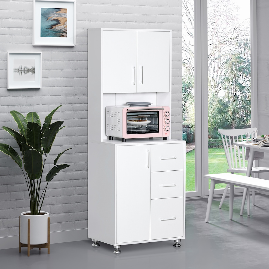 Image 997429_ALTMORE1.jpg, Product 997-429 / Price $204.99, HOMCOM Modern Kitchen Cupboard Storage Organizer Microwave Cabinet, White from HOMCOM on TSC.ca's Home & Garden department