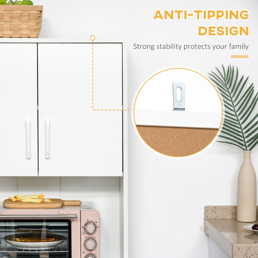 Image 997429_ALTMORE6.jpg, Product 997-429 / Price $204.99, HOMCOM Modern Kitchen Cupboard Storage Organizer Microwave Cabinet, White from HOMCOM on TSC.ca's Home & Garden department