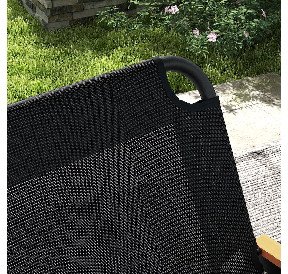 Image 997436_ALTMORE7.jpg, Product 997-436 / Price $89.99, Outsunny Folding Patio Bench for 2 People with Armrest, Mesh Fabric Seat from Outsunny on TSC.ca's Home & Garden department