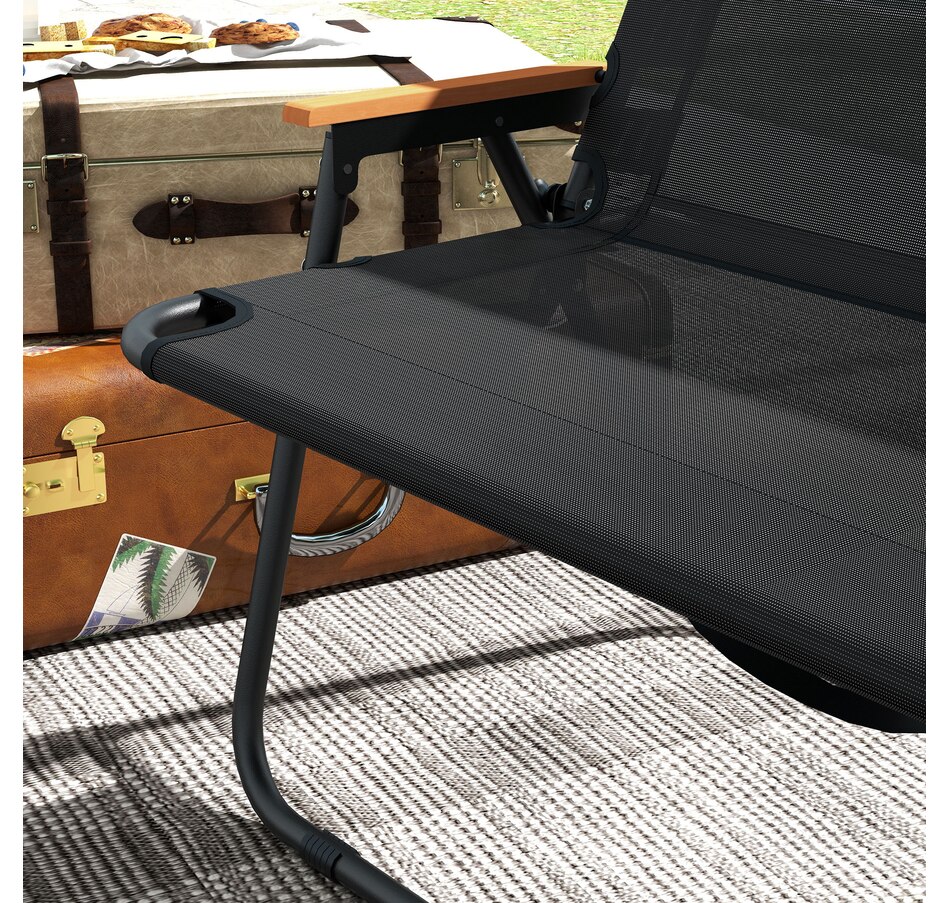 Image 997436_ALTMORE8.jpg, Product 997-436 / Price $89.99, Outsunny Folding Patio Bench for 2 People with Armrest, Mesh Fabric Seat from Outsunny on TSC.ca's Home & Garden department