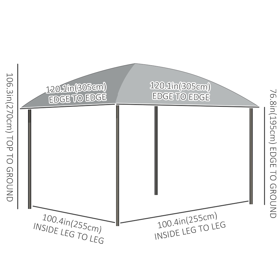 Image 997438_ALTMORE2.jpg, Product 997-438 / Price $699.99, Outsunny 10' x 10' Hardtop Gazebo with UV60+ Polycarbonate Roof & Curtains from Outsunny on TSC.ca's Home & Garden department