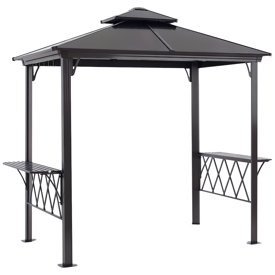Image 997441.png, Product 997-441 / Price $504.99, Outsunny 9' x 5' Grill Gazebo, BBQ Canopy with 2-Tier PC Roof, Shelves from Outsunny on TSC.ca's Home & Garden department