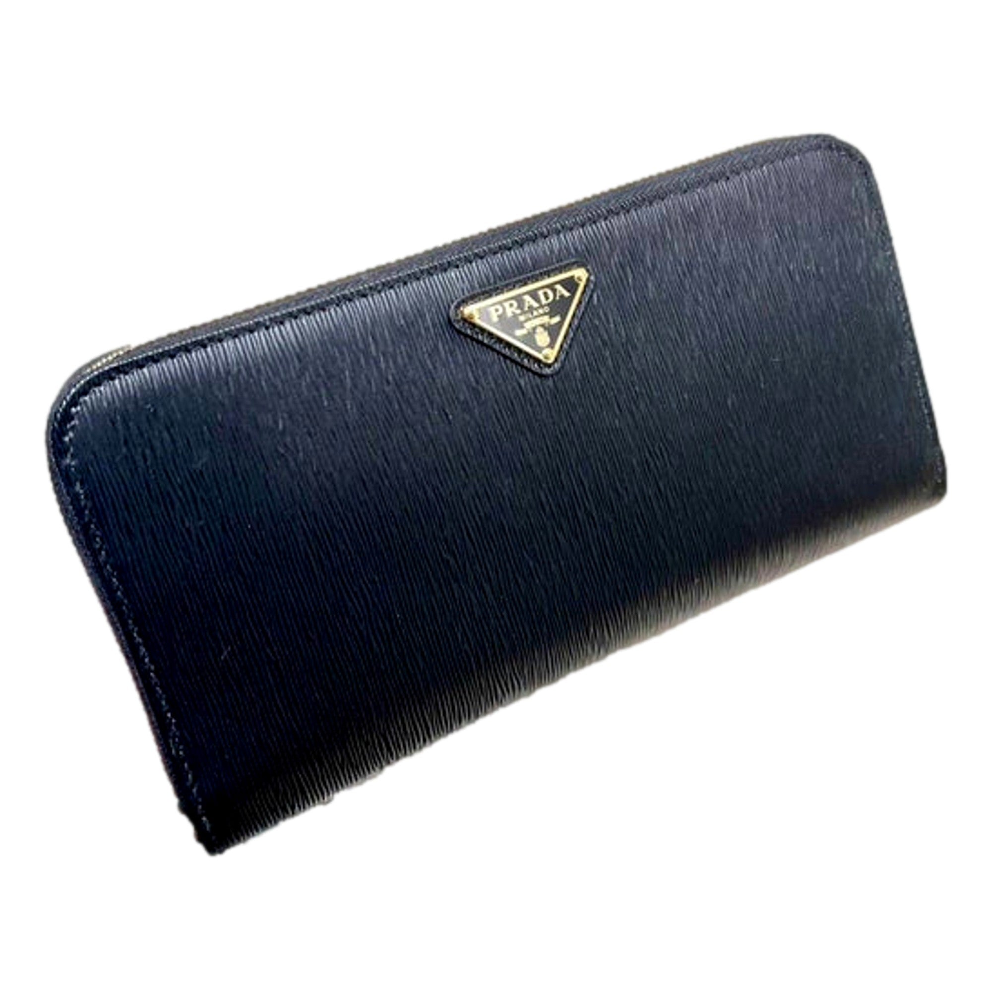 PRADA VITELLO MOVE 長財布 NERO Prada Vitello Move Nero Black Leather Zip Around Long Wallet Gold