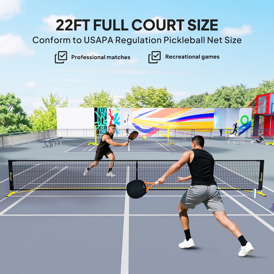 Image 997625_ALTMORE21.jpg, Product 997-625 / Price $84.99 - $94.99, Soozier Pickleball Net Portable Set, Regulation 22 FT Pickleball Set from Soozier on TSC.ca's Health & Fitness department