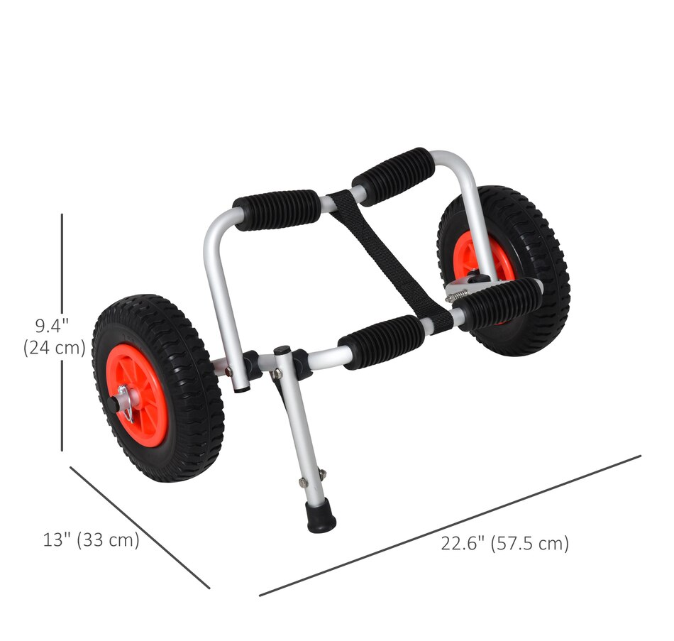Image 997627_ALTMORE2.jpg, Product 997-627 / Price $54.99, Soozier Kayak Cart Dolly with Flat-Free Wheels and Aluminum Frame, Silver from Soozier on TSC.ca's Health & Fitness department
