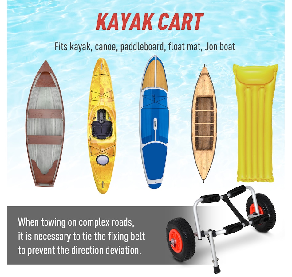 Image 997627_ALTMORE3.jpg, Product 997-627 / Price $54.99, Soozier Kayak Cart Dolly with Flat-Free Wheels and Aluminum Frame, Silver from Soozier on TSC.ca's Health & Fitness department
