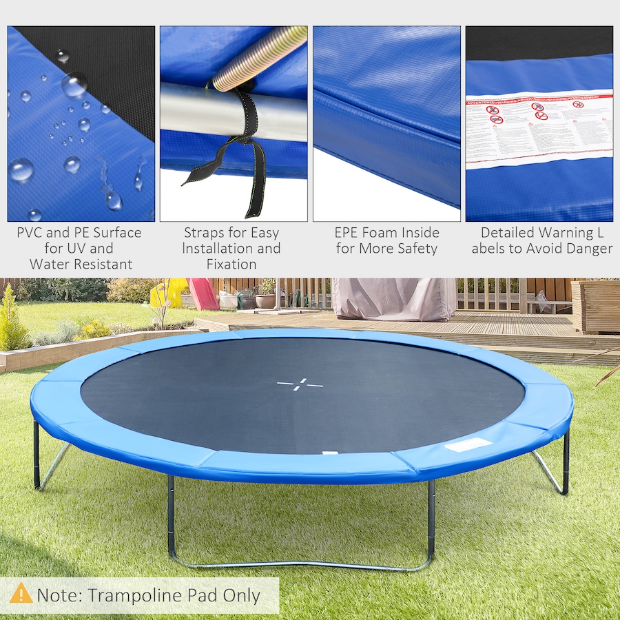 Image 997630_ALTMORE3.jpg, Product 997-630 / Price $79.99, Soozier 14FT Trampoline Pad ⌀168" Trampolining Replacement Jump Bounce Exercise GYM Blue from Soozier on TSC.ca's Health & Fitness department
