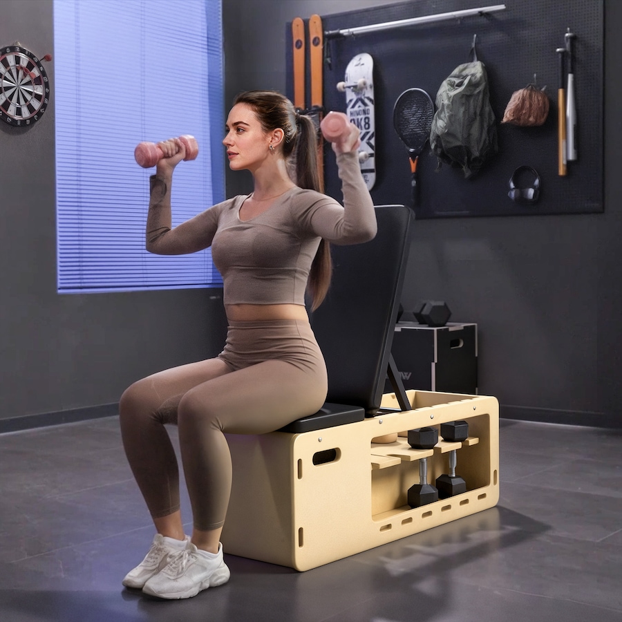 Image 997637_ALTMORE13.jpg, Product 997-637 / Price $199.99, Soozier Adjustable Weight Bench Rack Storage Incline Workout Bench from Soozier on TSC.ca's Health & Fitness department