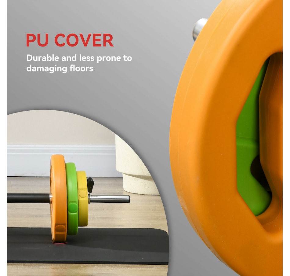 Image 997639_ALTMORE11.jpg, Product 997-639 / Price $99.99, Soozier 44lbs Barbell Set with Weights for Home Gym, with Non-slip Handle from Soozier on TSC.ca's Health & Fitness department