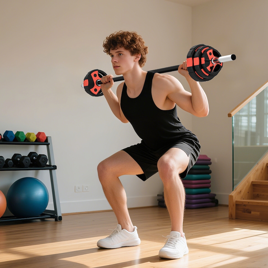 Image 997642_ALTMORE10.jpg, Product 997-642 / Price $125.99, Soozier 44lbs Adjustable Barbell Weight Set for Home Gym Exercise from Soozier on TSC.ca's Health & Fitness department