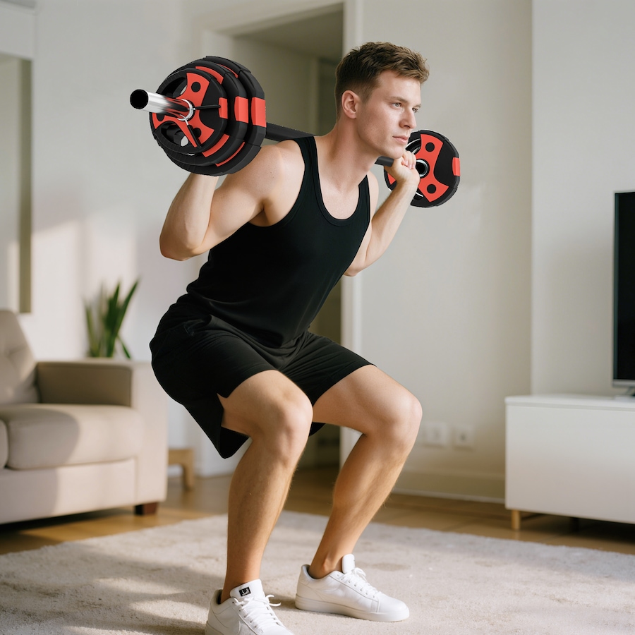 Image 997642_ALTMORE11.jpg, Product 997-642 / Price $125.99, Soozier 44lbs Adjustable Barbell Weight Set for Home Gym Exercise from Soozier on TSC.ca's Health & Fitness department