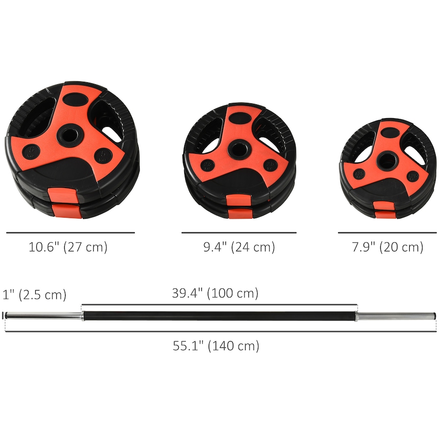Image 997642_ALTMORE2.jpg, Product 997-642 / Price $125.99, Soozier 44lbs Adjustable Barbell Weight Set for Home Gym Exercise from Soozier on TSC.ca's Health & Fitness department