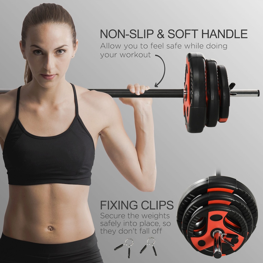 Image 997642_ALTMORE5.jpg, Product 997-642 / Price $125.99, Soozier 44lbs Adjustable Barbell Weight Set for Home Gym Exercise from Soozier on TSC.ca's Health & Fitness department