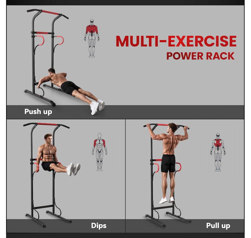 Image 997644_ALTMORE10.jpg, Product 997-644 / Price $102.99, Soozier Power Tower Pull Up Bar Dip Station for Home Office Gym Multi-Function Workout Equipment from Soozier on TSC.ca's Health & Fitness department