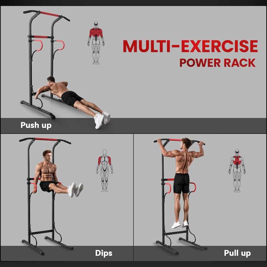 Image 997644_ALTMORE10.jpg, Product 997-644 / Price $109.99, Soozier Power Tower Pull Up Bar Dip Station for Home Office Gym Multi-Function Workout Equipment from Soozier on TSC.ca's Health & Fitness department