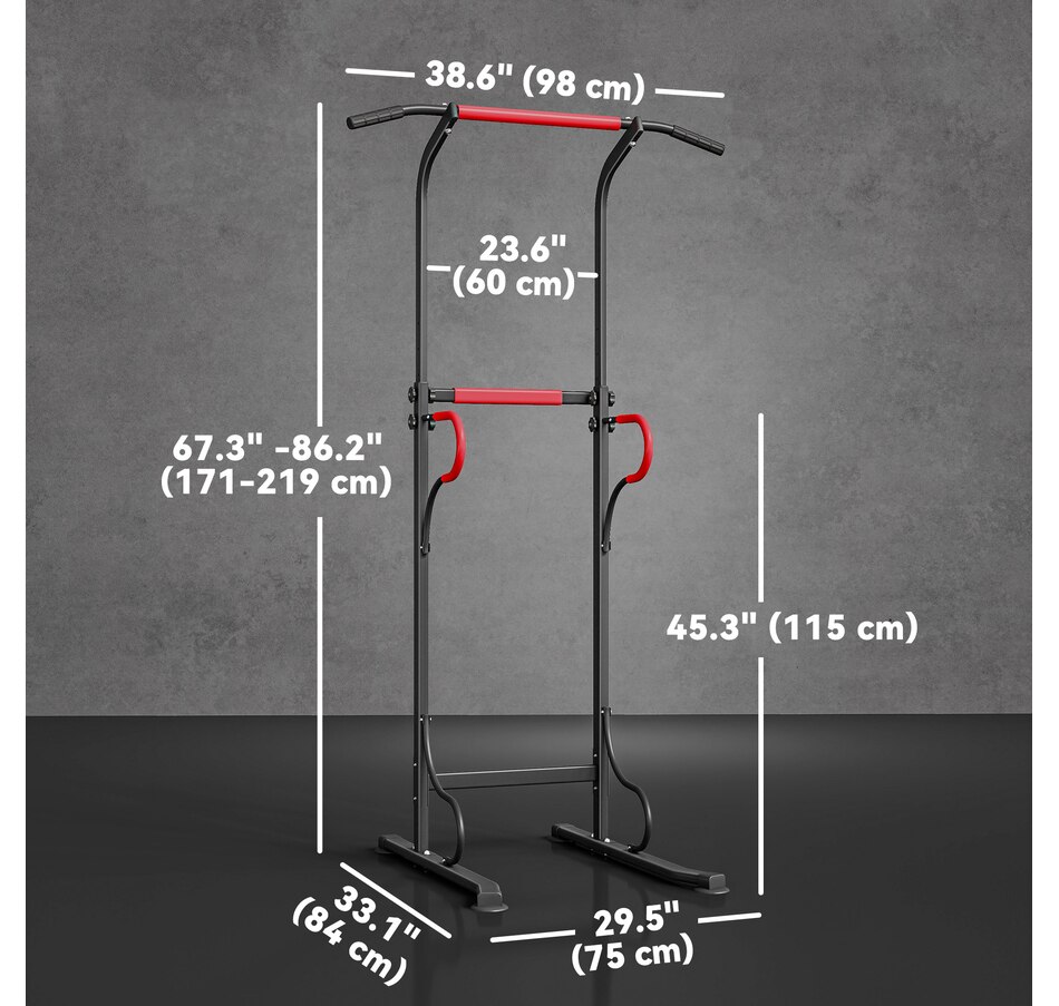 Image 997644_ALTMORE9.jpg, Product 997-644 / Price $102.99, Soozier Power Tower Pull Up Bar Dip Station for Home Office Gym Multi-Function Workout Equipment from Soozier on TSC.ca's Health & Fitness department