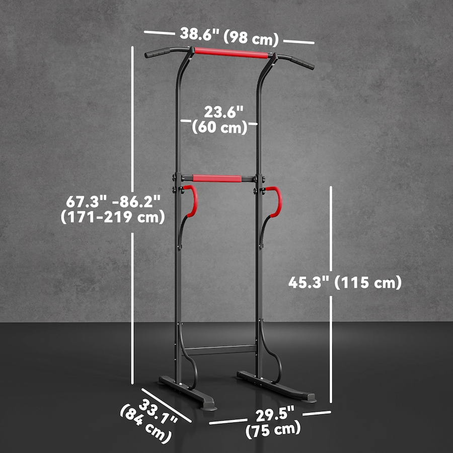 Image 997644_ALTMORE9.jpg, Product 997-644 / Price $109.99, Soozier Power Tower Pull Up Bar Dip Station for Home Office Gym Multi-Function Workout Equipment from Soozier on TSC.ca's Health & Fitness department
