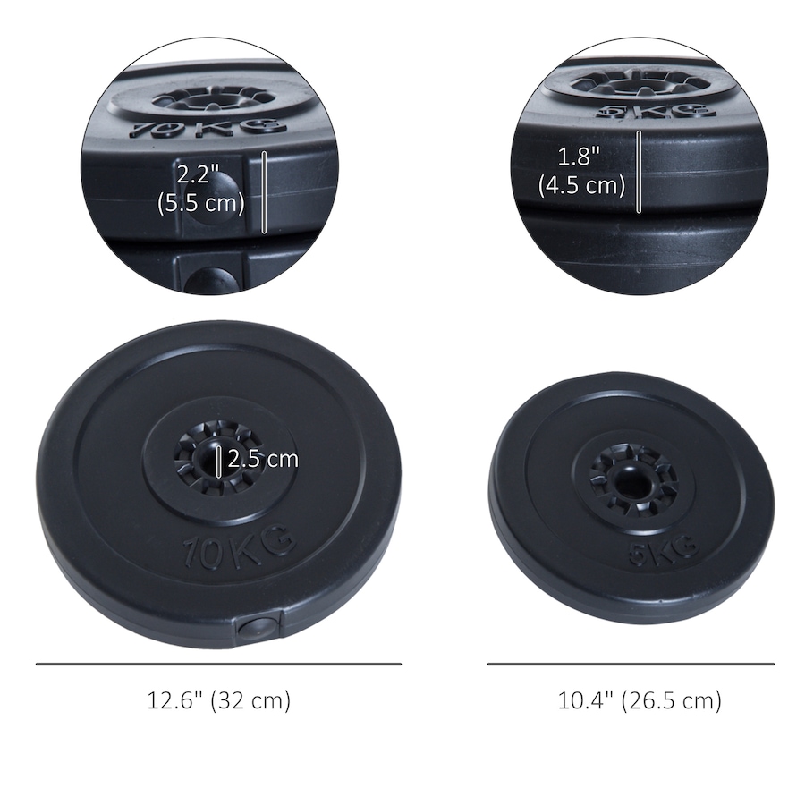 Image 997650_ALTMORE2.jpg, Product 997-650 / Price $74.99, Soozier 4pc Weight Plates Gym Barbell Plates Weight Dumbbell from Soozier on TSC.ca's Health & Fitness department
