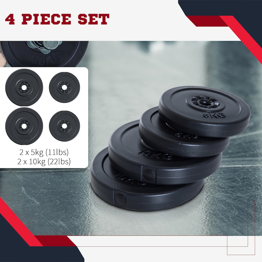 Image 997650_ALTMORE3.jpg, Product 997-650 / Price $74.99, Soozier 4pc Weight Plates Gym Barbell Plates Weight Dumbbell from Soozier on TSC.ca's Health & Fitness department