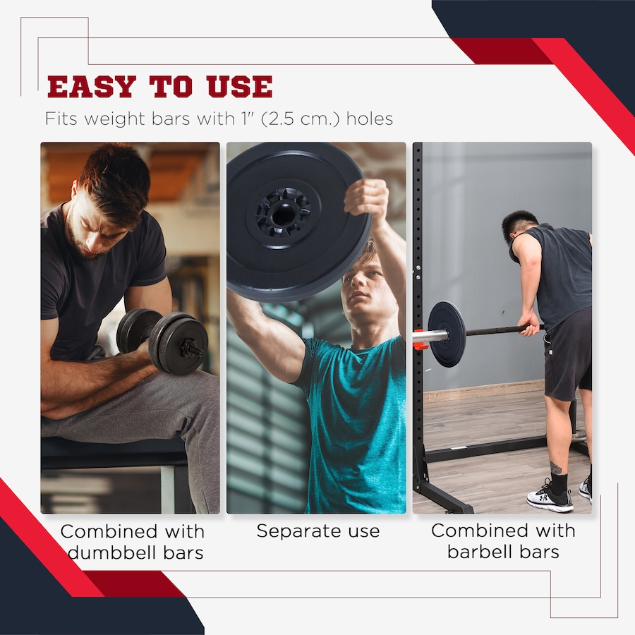 Image 997650_ALTMORE5.jpg, Product 997-650 / Price $74.99, Soozier 4pc Weight Plates Gym Barbell Plates Weight Dumbbell from Soozier on TSC.ca's Health & Fitness department