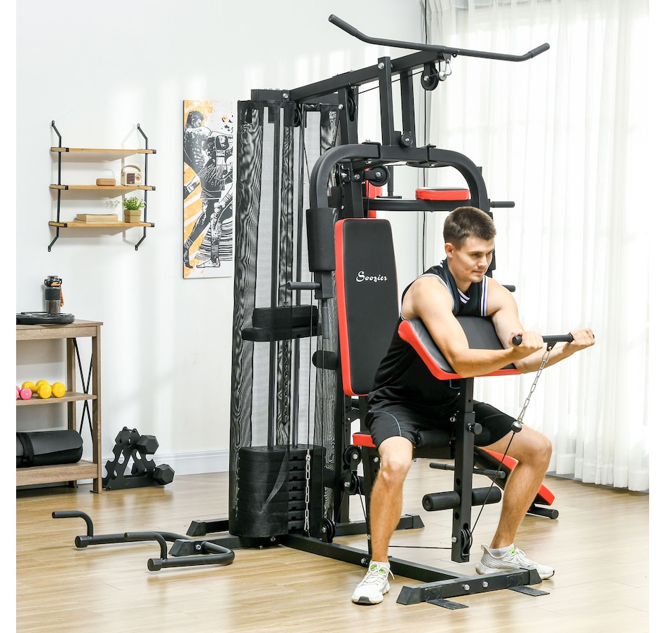 Image 997654_ALTMORE1.jpg, Product 997-654 / Price $779.99, Soozier Multi Home Gym Equipment, Workout Station with 143lbs Weight Stack from Soozier on TSC.ca's Health & Fitness department