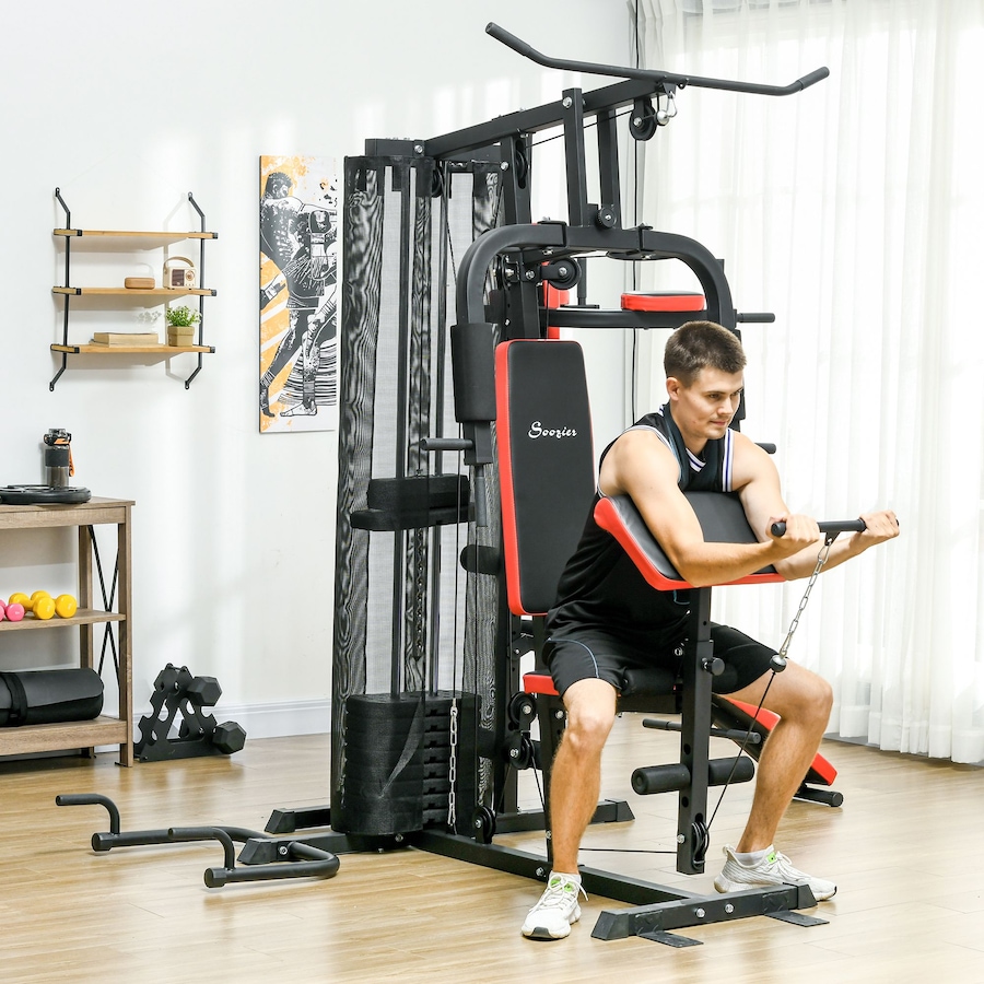 Image 997654_ALTMORE1.jpg, Product 997-654 / Price $779.99, Soozier Multi Home Gym Equipment, Workout Station with 143lbs Weight Stack from Soozier on TSC.ca's Health & Fitness department