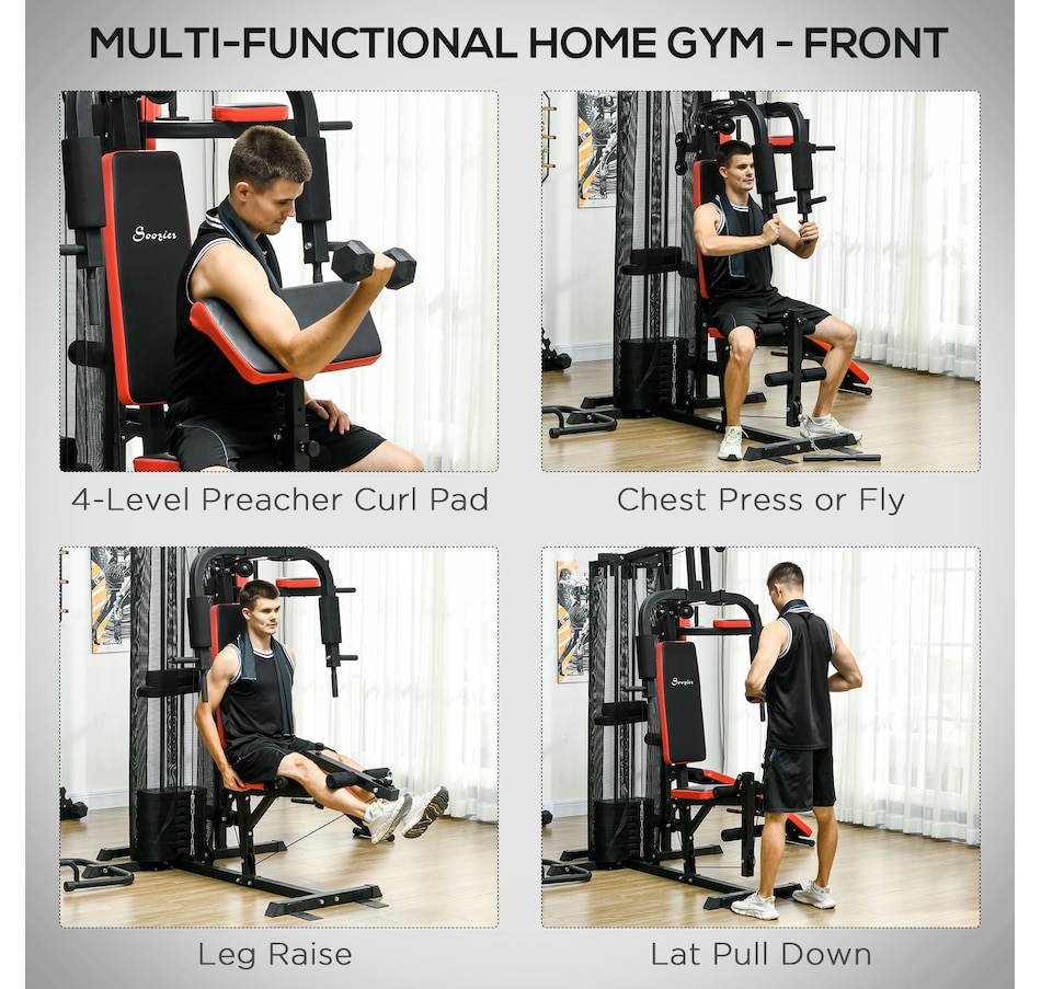Image 997654_ALTMORE3.jpg, Product 997-654 / Price $779.99, Soozier Multi Home Gym Equipment, Workout Station with 143lbs Weight Stack from Soozier on TSC.ca's Health & Fitness department