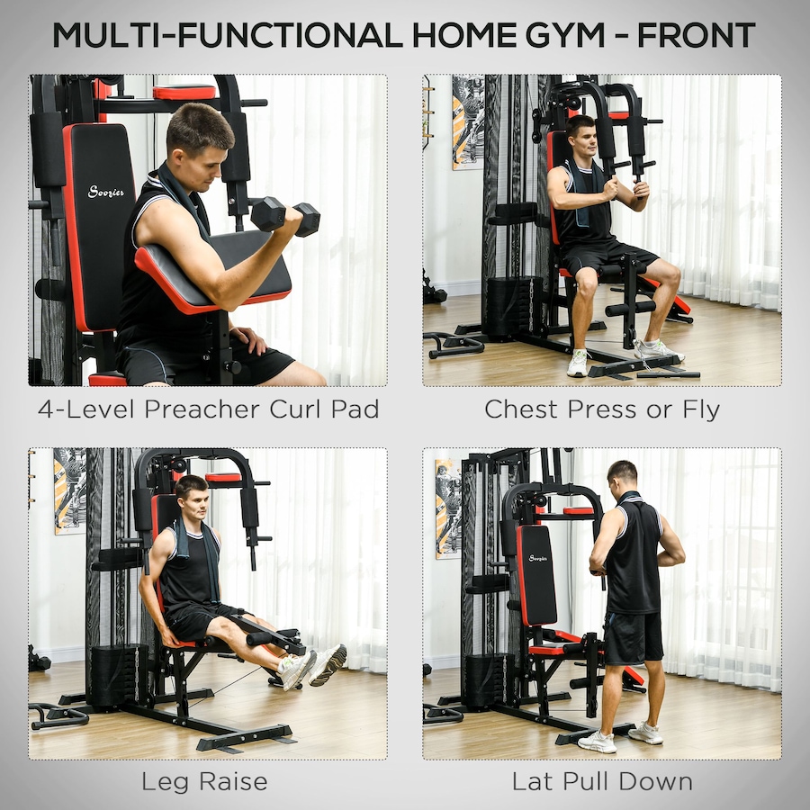 Image 997654_ALTMORE3.jpg, Product 997-654 / Price $779.99, Soozier Multi Home Gym Equipment, Workout Station with 143lbs Weight Stack from Soozier on TSC.ca's Health & Fitness department