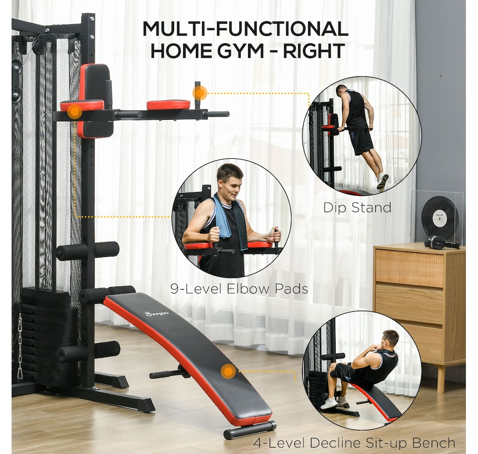 Image 997654_ALTMORE4.jpg, Product 997-654 / Price $779.99, Soozier Multi Home Gym Equipment, Workout Station with 143lbs Weight Stack from Soozier on TSC.ca's Health & Fitness department