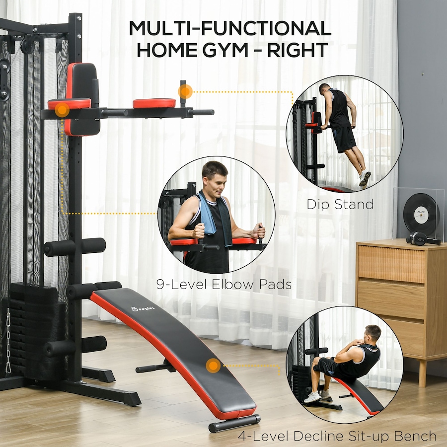 Image 997654_ALTMORE4.jpg, Product 997-654 / Price $779.99, Soozier Multi Home Gym Equipment, Workout Station with 143lbs Weight Stack from Soozier on TSC.ca's Health & Fitness department