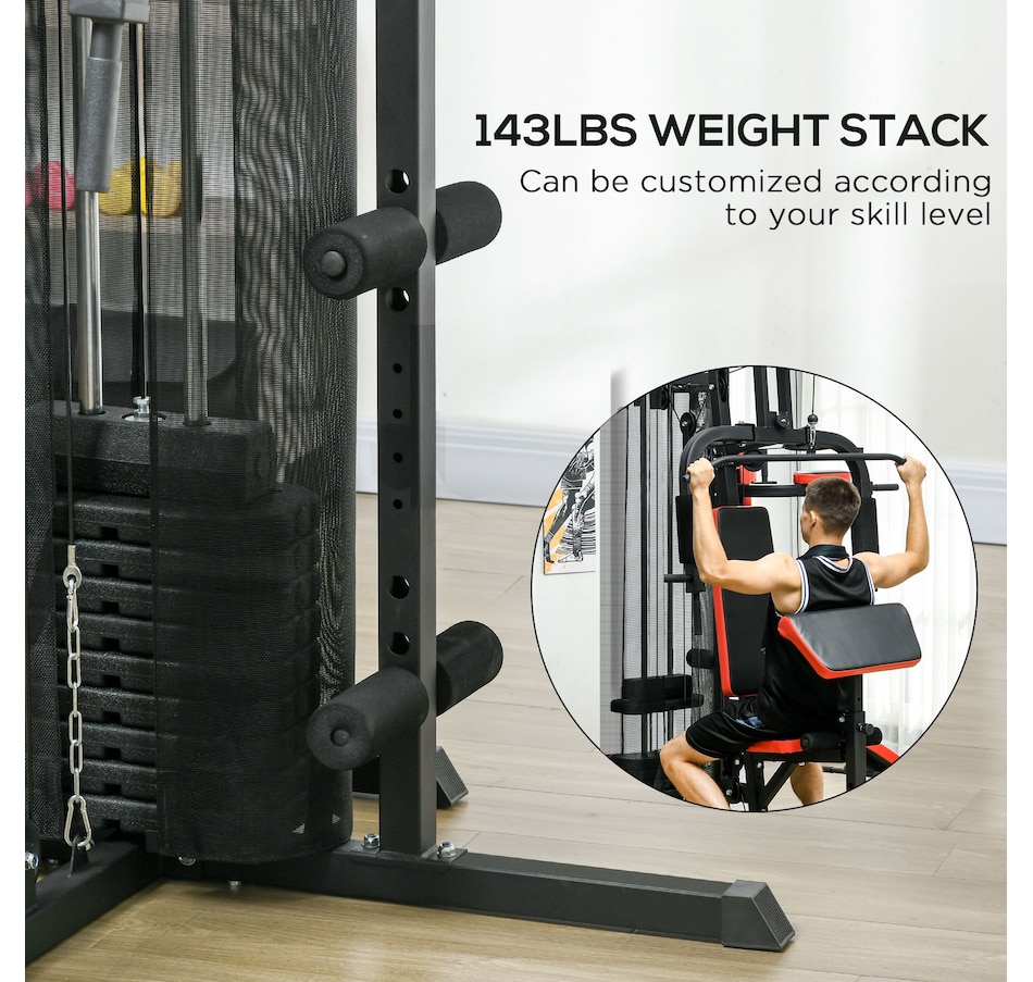 Image 997654_ALTMORE5.jpg, Product 997-654 / Price $779.99, Soozier Multi Home Gym Equipment, Workout Station with 143lbs Weight Stack from Soozier on TSC.ca's Health & Fitness department