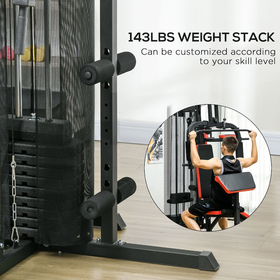 Image 997654_ALTMORE5.jpg, Product 997-654 / Price $779.99, Soozier Multi Home Gym Equipment, Workout Station with 143lbs Weight Stack from Soozier on TSC.ca's Health & Fitness department