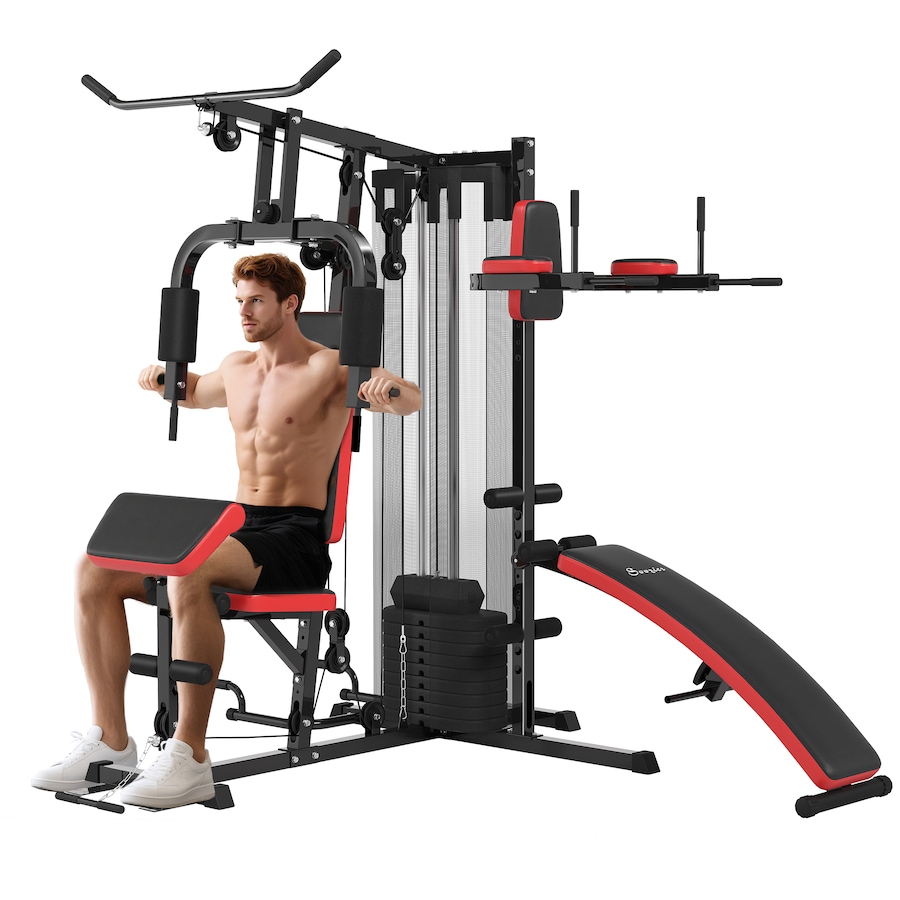 Image 997659.jpg, Product 997-659 / Price $646.99, Soozier Multi Home Gym Equipment, Workout Station with 99lbs Weight Stack from Soozier on TSC.ca's Health & Fitness department