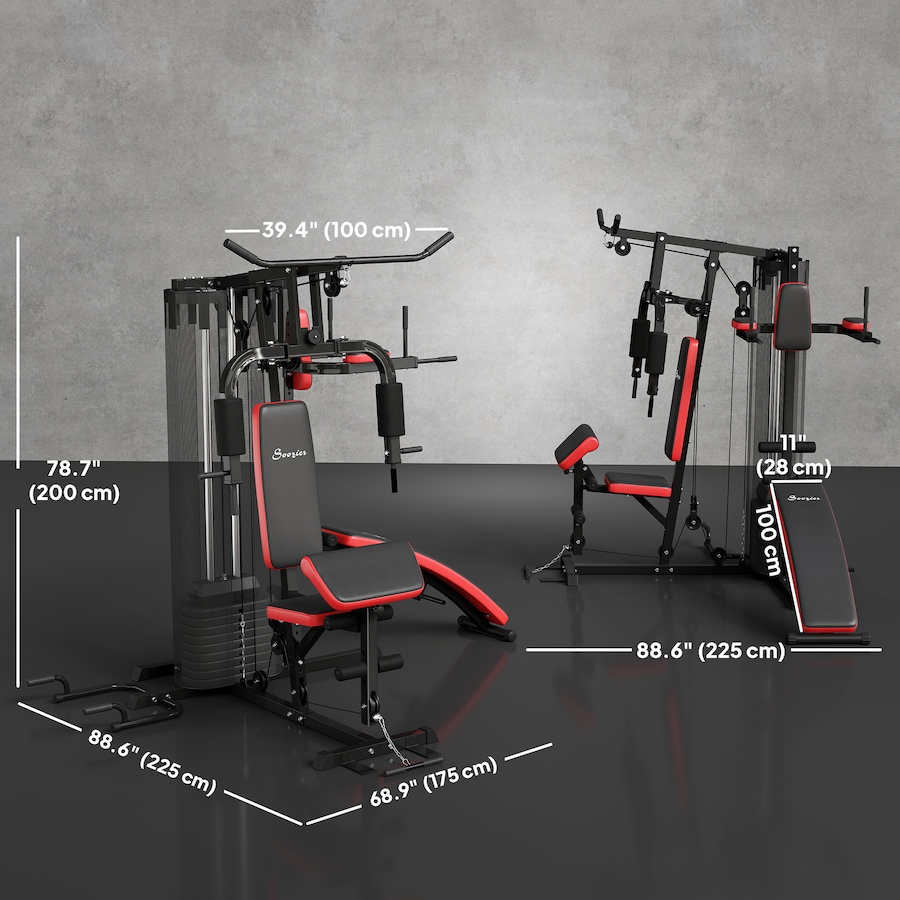 Image 997659_ALTMORE10.jpg, Product 997-659 / Price $646.99, Soozier Multi Home Gym Equipment, Workout Station with 99lbs Weight Stack from Soozier on TSC.ca's Health & Fitness department