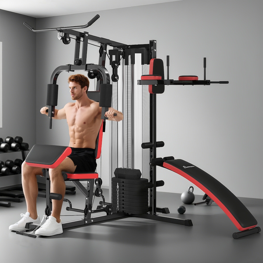 Image 997659_ALTMORE9.jpg, Product 997-659 / Price $646.99, Soozier Multi Home Gym Equipment, Workout Station with 99lbs Weight Stack from Soozier on TSC.ca's Health & Fitness department