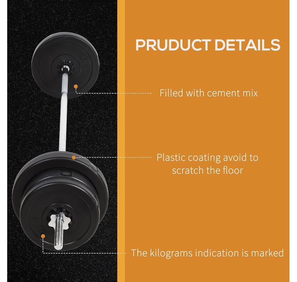 Image 997661_ALTMORE6.jpg, Product 997-661 / Price $259.99, Soozier 145lbs Dumbbell & Barbell Adjustable Set Plate Bar Clamp Rod Home Gym Sports Area Exercise from Soozier on TSC.ca's Health & Fitness department