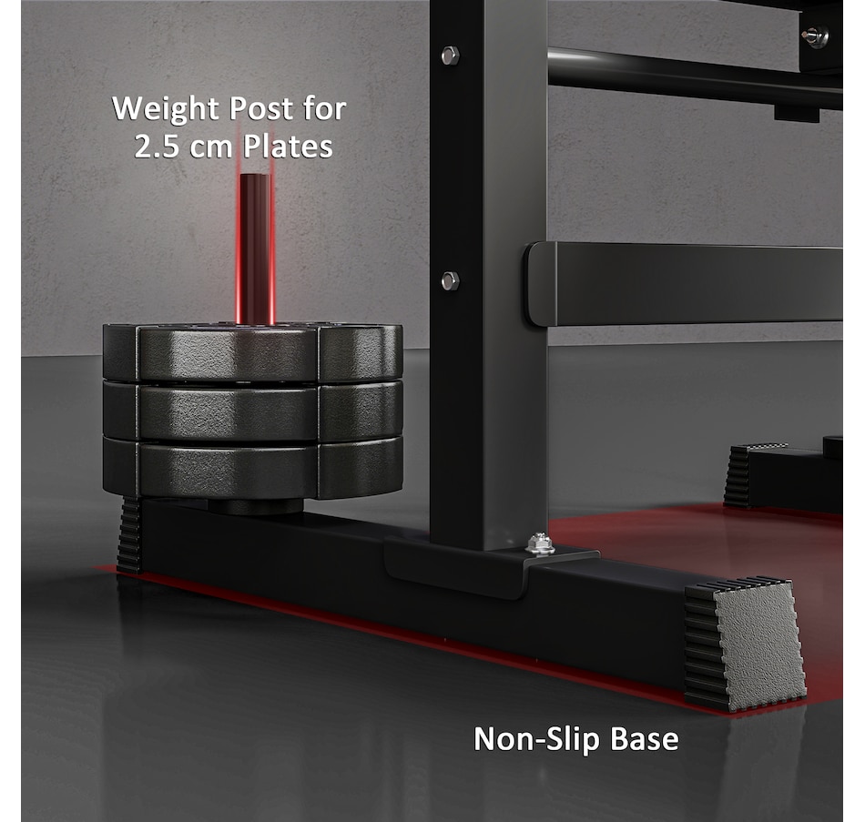 Image 997663_ALTMORE12.jpg, Product 997-663 / Price $134.99, Soozier Adjustable Weight Bench Foldable Bench Press w/ Barbell Rack Black from Soozier on TSC.ca's Health & Fitness department