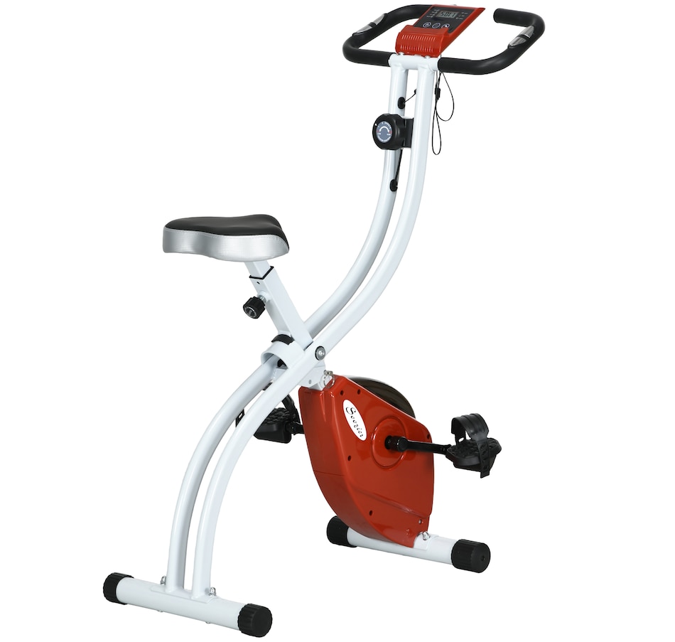 Image 997669.jpg, Product 997-669 / Price $144.99, Soozier Foldable Exercise Bike with 8-Level Resistance and Wheels, Red from Soozier on TSC.ca's Health & Fitness department