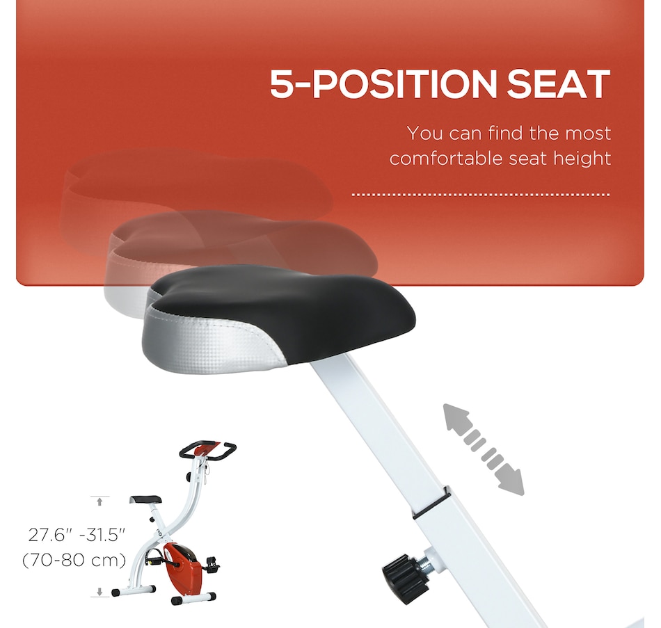 Image 997669_ALTMORE5.jpg, Product 997-669 / Price $144.99, Soozier Foldable Exercise Bike with 8-Level Resistance and Wheels, Red from Soozier on TSC.ca's Health & Fitness department