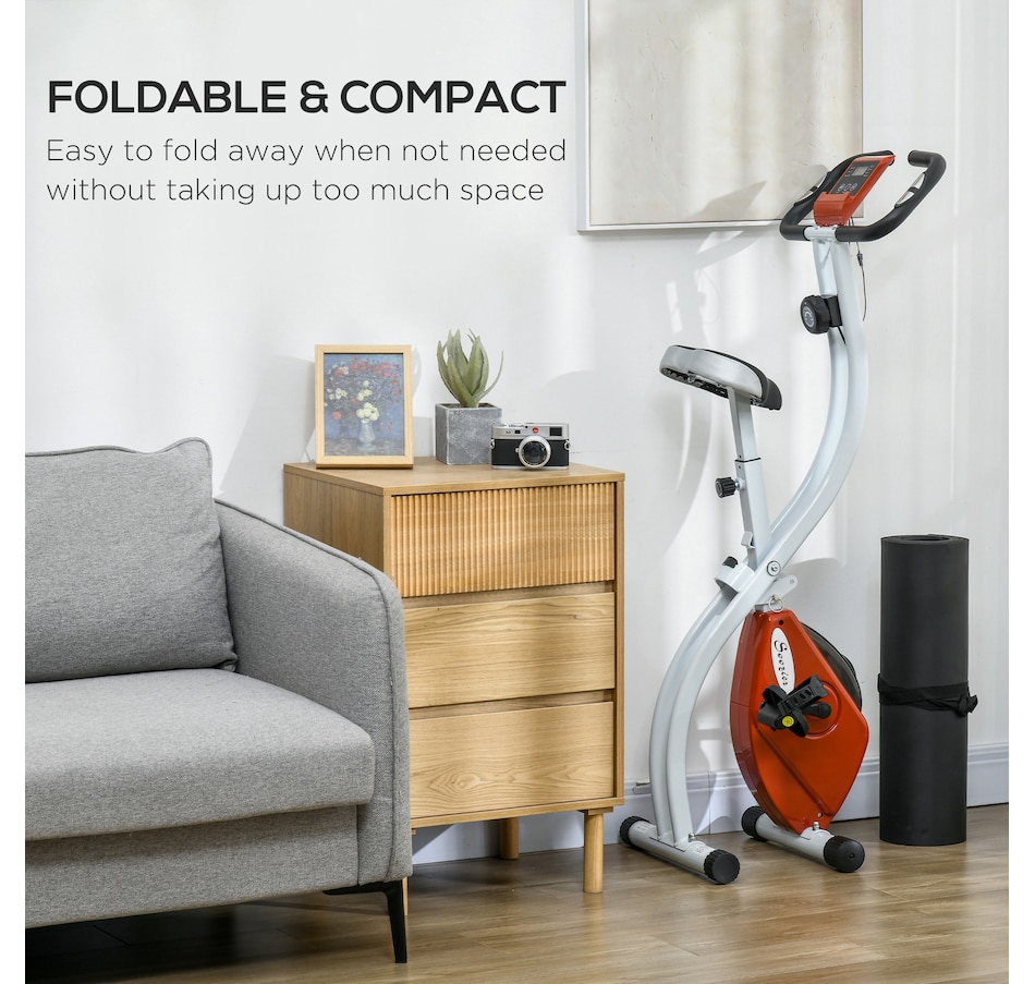 Image 997669_ALTMORE7.jpg, Product 997-669 / Price $144.99, Soozier Foldable Exercise Bike with 8-Level Resistance and Wheels, Red from Soozier on TSC.ca's Health & Fitness department