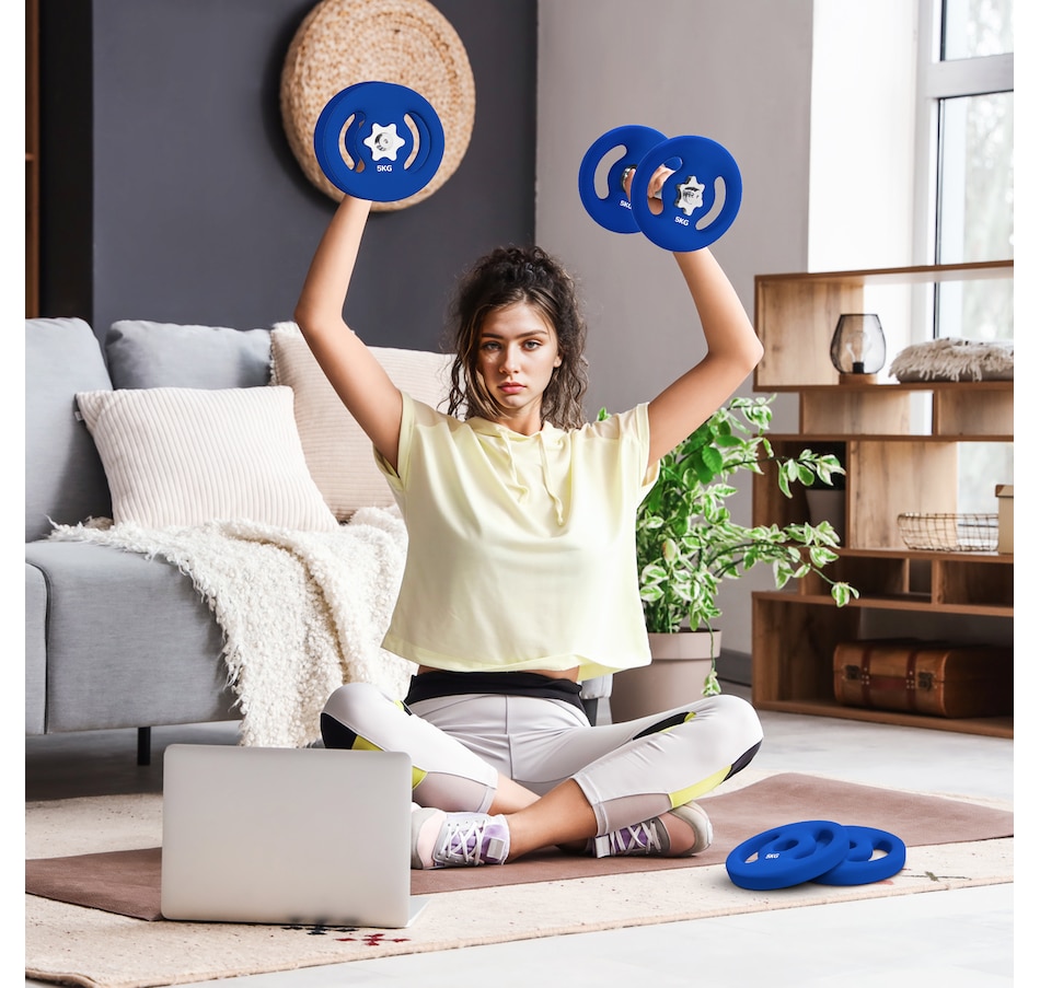 Image 997670_ALTMORE1.jpg, Product 997-670 / Price $32.99, Soozier Standard Weights Plates with Easy-Grip Handles, 2 x 11lbs from Soozier on TSC.ca's Health & Fitness department