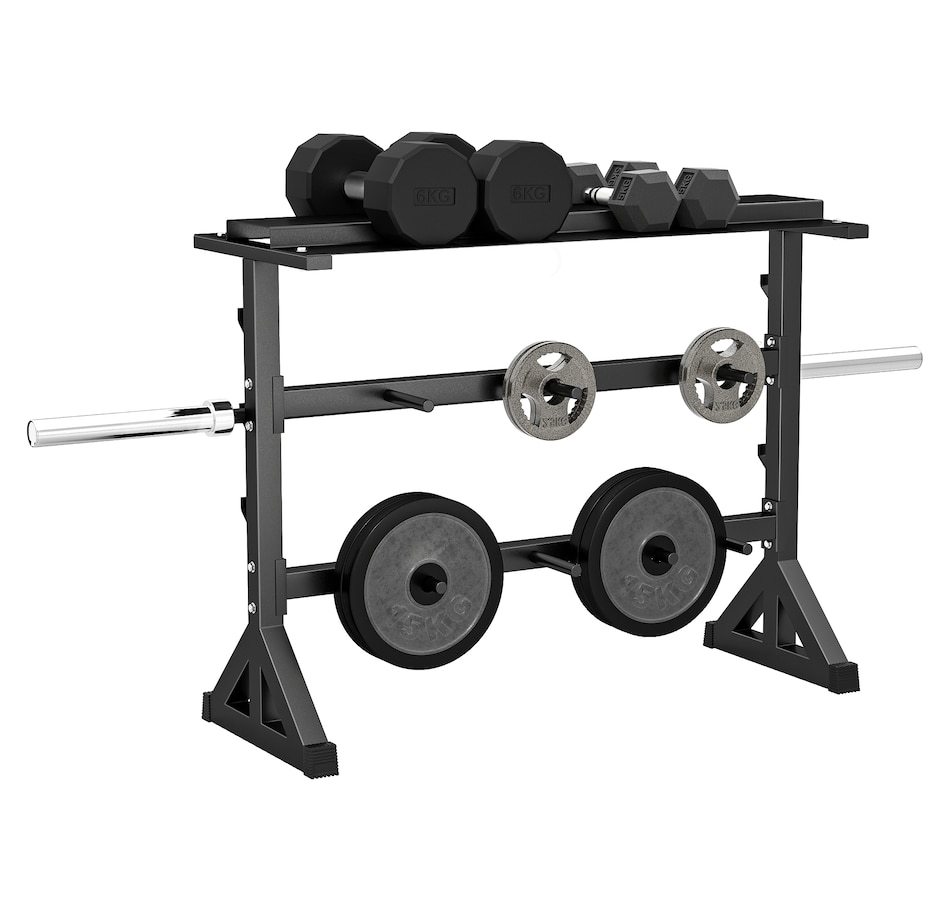 Image 997674.jpg, Product 997-674 / Price $109.99, Soozier Weight Rack for Plates, Dumbbells, Barbell Bars, 1100LBS Capacity from Soozier on TSC.ca's Health & Fitness department