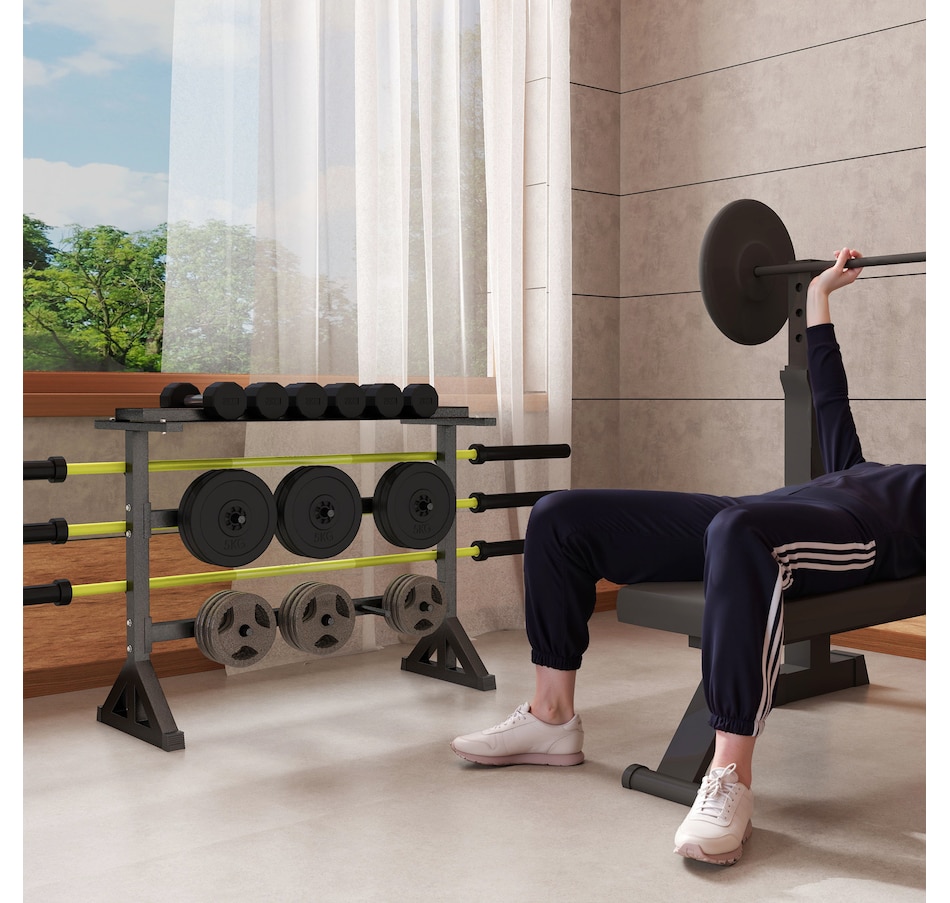 Image 997674_ALTMORE1.jpg, Product 997-674 / Price $109.99, Soozier Weight Rack for Plates, Dumbbells, Barbell Bars, 1100LBS Capacity from Soozier on TSC.ca's Health & Fitness department