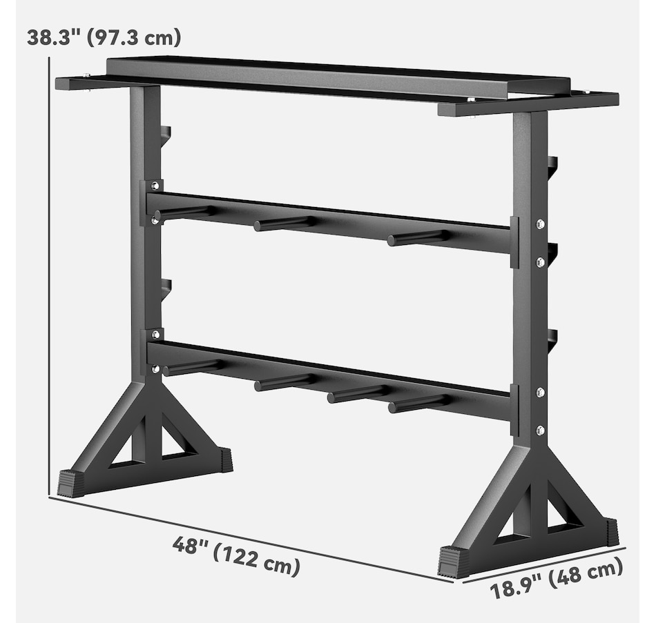 Image 997674_ALTMORE2.jpg, Product 997-674 / Price $109.99, Soozier Weight Rack for Plates, Dumbbells, Barbell Bars, 1100LBS Capacity from Soozier on TSC.ca's Health & Fitness department