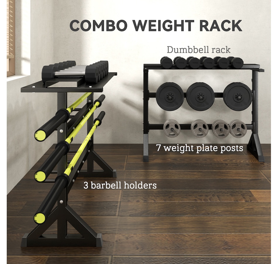 Image 997674_ALTMORE3.jpg, Product 997-674 / Price $109.99, Soozier Weight Rack for Plates, Dumbbells, Barbell Bars, 1100LBS Capacity from Soozier on TSC.ca's Health & Fitness department